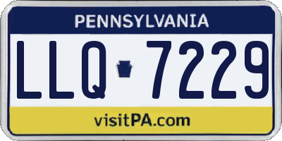 PA license plate LLQ7229