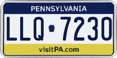 PA license plate LLQ7230