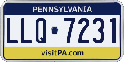 PA license plate LLQ7231