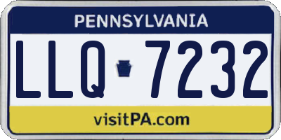 PA license plate LLQ7232