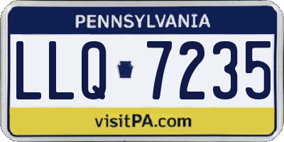 PA license plate LLQ7235
