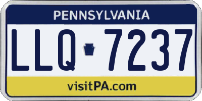 PA license plate LLQ7237
