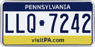 PA license plate LLQ7242
