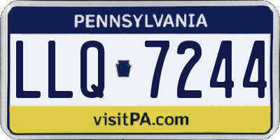 PA license plate LLQ7244