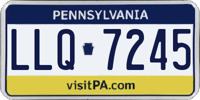 PA license plate LLQ7245