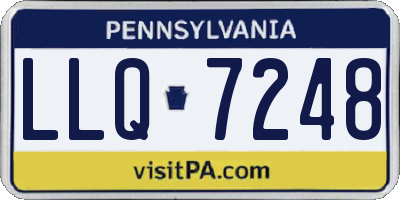 PA license plate LLQ7248