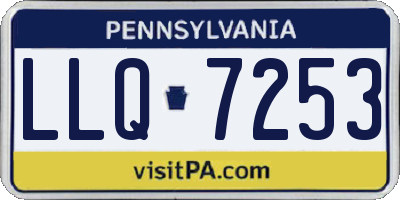 PA license plate LLQ7253