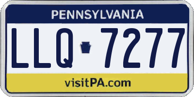 PA license plate LLQ7277