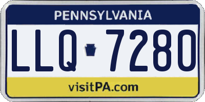 PA license plate LLQ7280