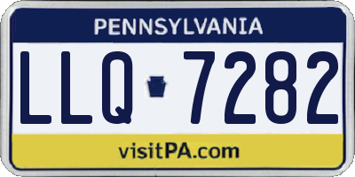 PA license plate LLQ7282