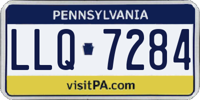 PA license plate LLQ7284