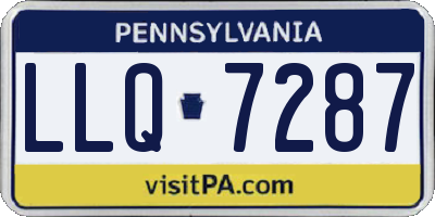 PA license plate LLQ7287
