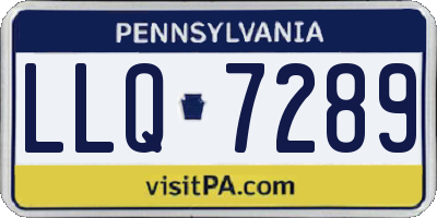 PA license plate LLQ7289