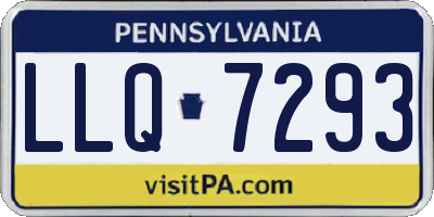PA license plate LLQ7293