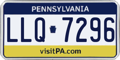 PA license plate LLQ7296