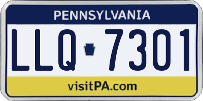 PA license plate LLQ7301