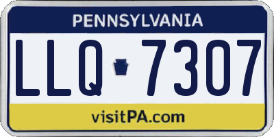 PA license plate LLQ7307