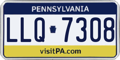 PA license plate LLQ7308
