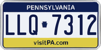 PA license plate LLQ7312