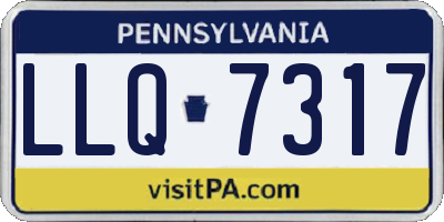 PA license plate LLQ7317