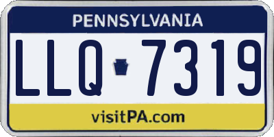PA license plate LLQ7319