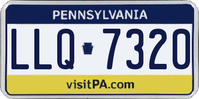PA license plate LLQ7320