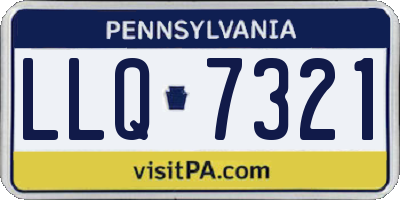 PA license plate LLQ7321