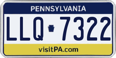 PA license plate LLQ7322