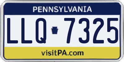 PA license plate LLQ7325
