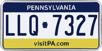 PA license plate LLQ7327