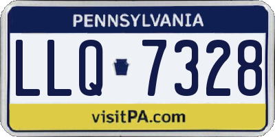PA license plate LLQ7328