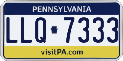 PA license plate LLQ7333