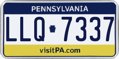 PA license plate LLQ7337