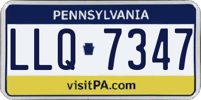 PA license plate LLQ7347