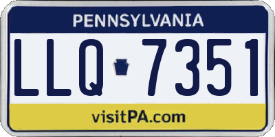 PA license plate LLQ7351