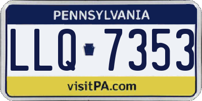 PA license plate LLQ7353