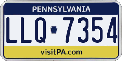 PA license plate LLQ7354