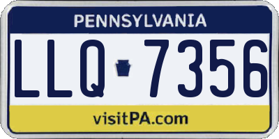 PA license plate LLQ7356