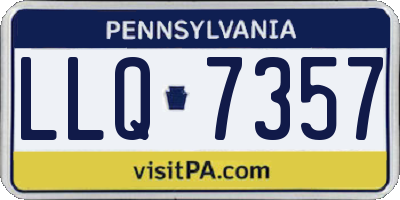 PA license plate LLQ7357