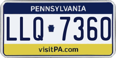 PA license plate LLQ7360