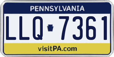 PA license plate LLQ7361