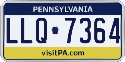 PA license plate LLQ7364