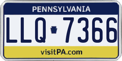 PA license plate LLQ7366