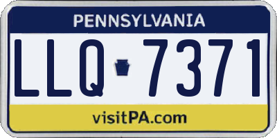 PA license plate LLQ7371