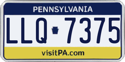 PA license plate LLQ7375