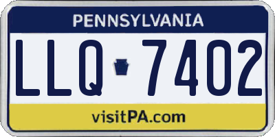 PA license plate LLQ7402