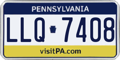 PA license plate LLQ7408