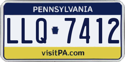 PA license plate LLQ7412