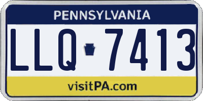 PA license plate LLQ7413