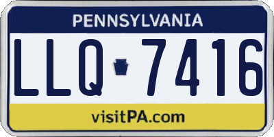 PA license plate LLQ7416